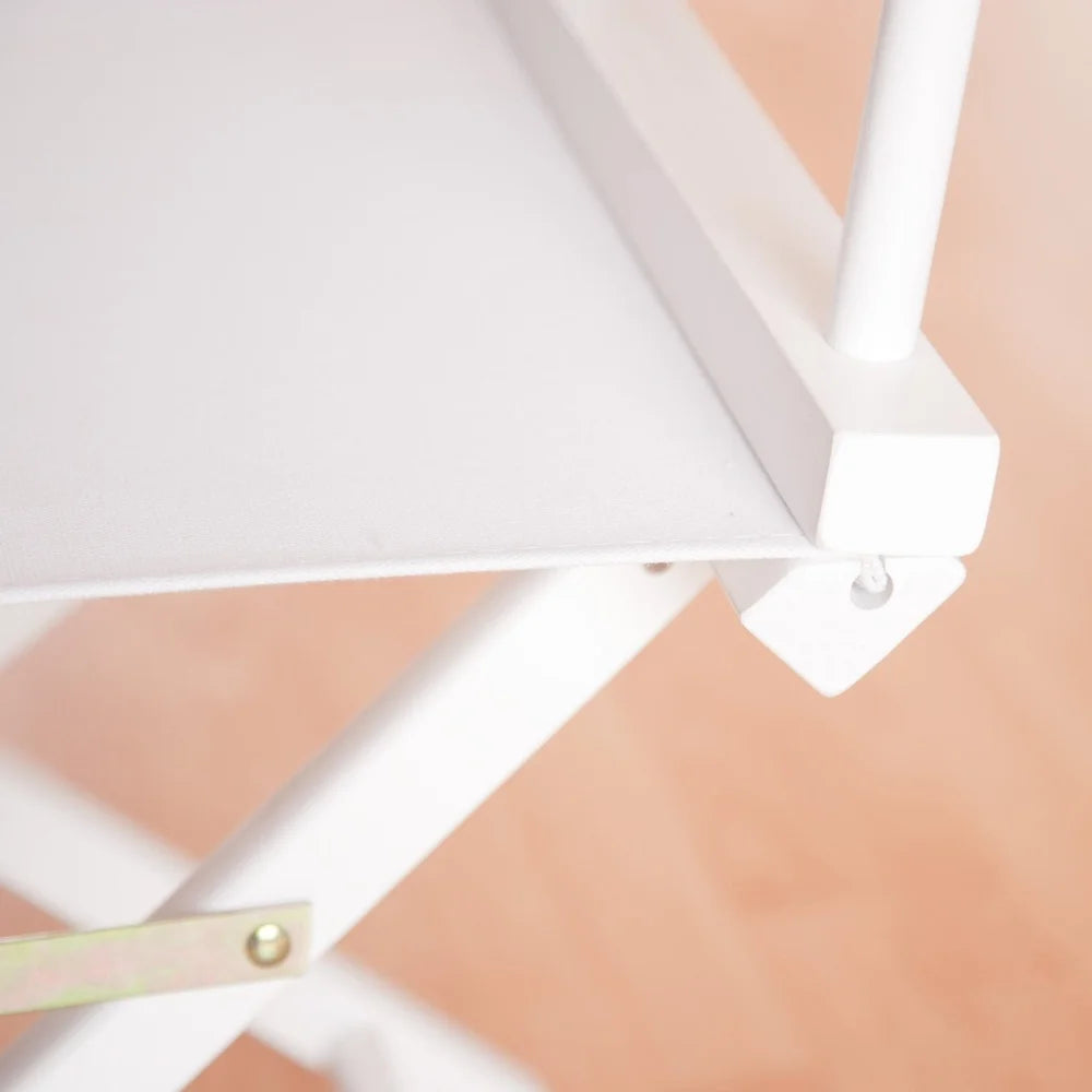 Customizable Folding Directors Chair with Washable Canvas Seat Durable Hardwood Frame Indoor Use 250lb Capacity Lightweight