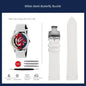 watch band For GUCCI YA1264065 Little Bee Embroidered Gucci Men's and Women's Green Genuine Lea/ther Watch Strap 20mm Bracelet