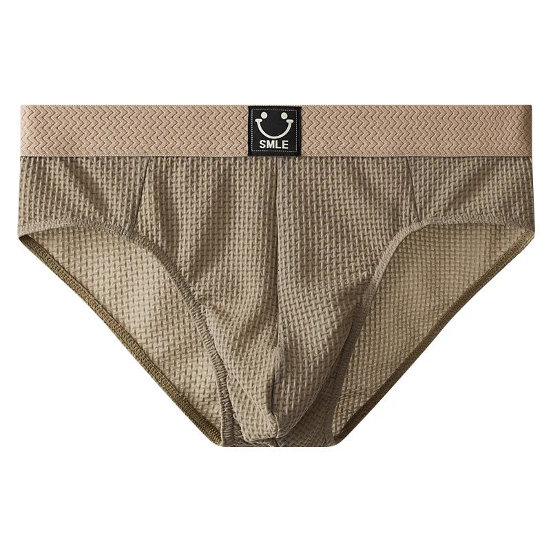 Men Ice Silk Underwear Bulge Pouch Briefs Man Sexy Panties Breathable Underpants Soft Lingerie Male Comfortable Knickers