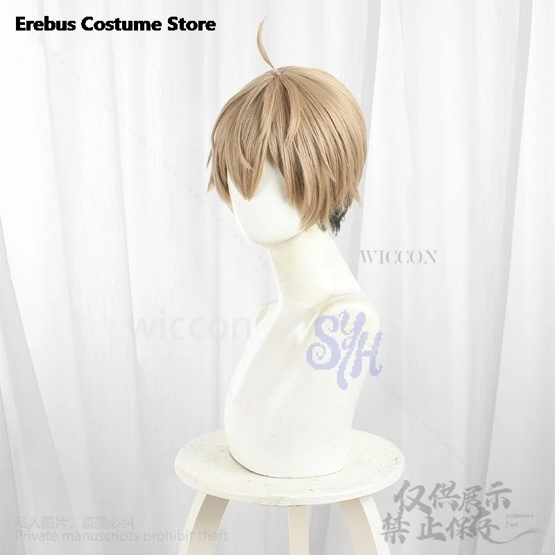 Anime GACHIAKUTA Cosplay Jin Kougasaki Costume Brown Black Heat Resistant Hair Y2K Fashion Wigs Halloween Christmas Party Cos