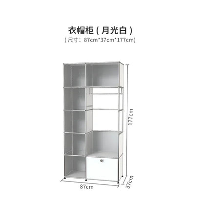 b7+  Nordic medieval cream wind small apartment display cabinet stainless steel module furniture decorative cabinet