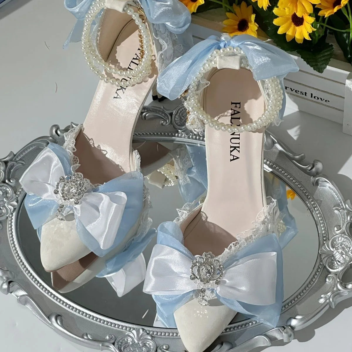 Blue Shoes Woman Black Brown Luxury Evening Heel Lolita Heels Elegant Heels Women Bride Bridal Heels for Women Party Shoes