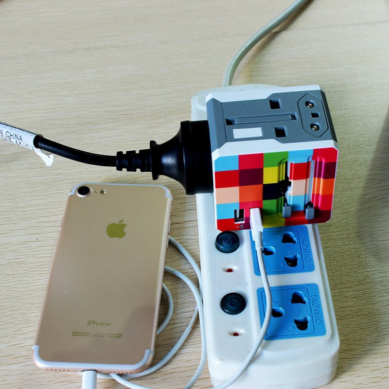 Global Adapter with 2 USB Ports