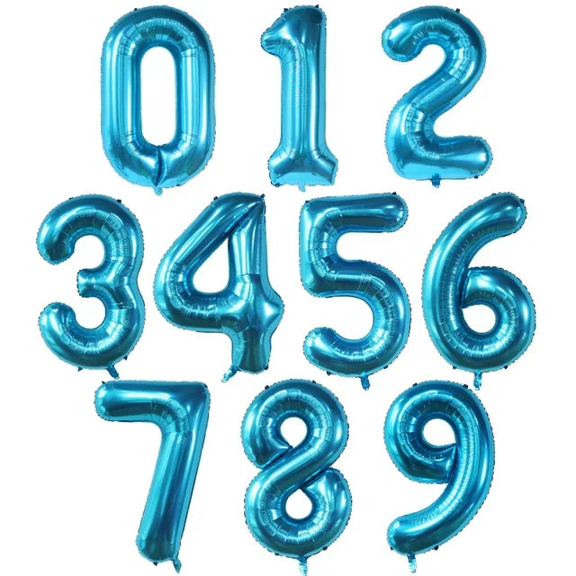 50pcs 40Inch Birthday Balloons Foil Helium Number Balloon 0-9 Birthday Wedding Party Decoration Baby Shower Figures Air Globos