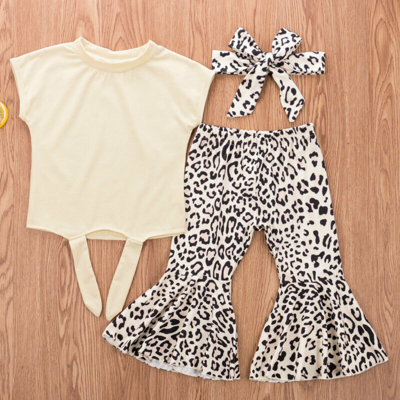 3PCS Toddler Kids Baby Girl Clothes Sets Short