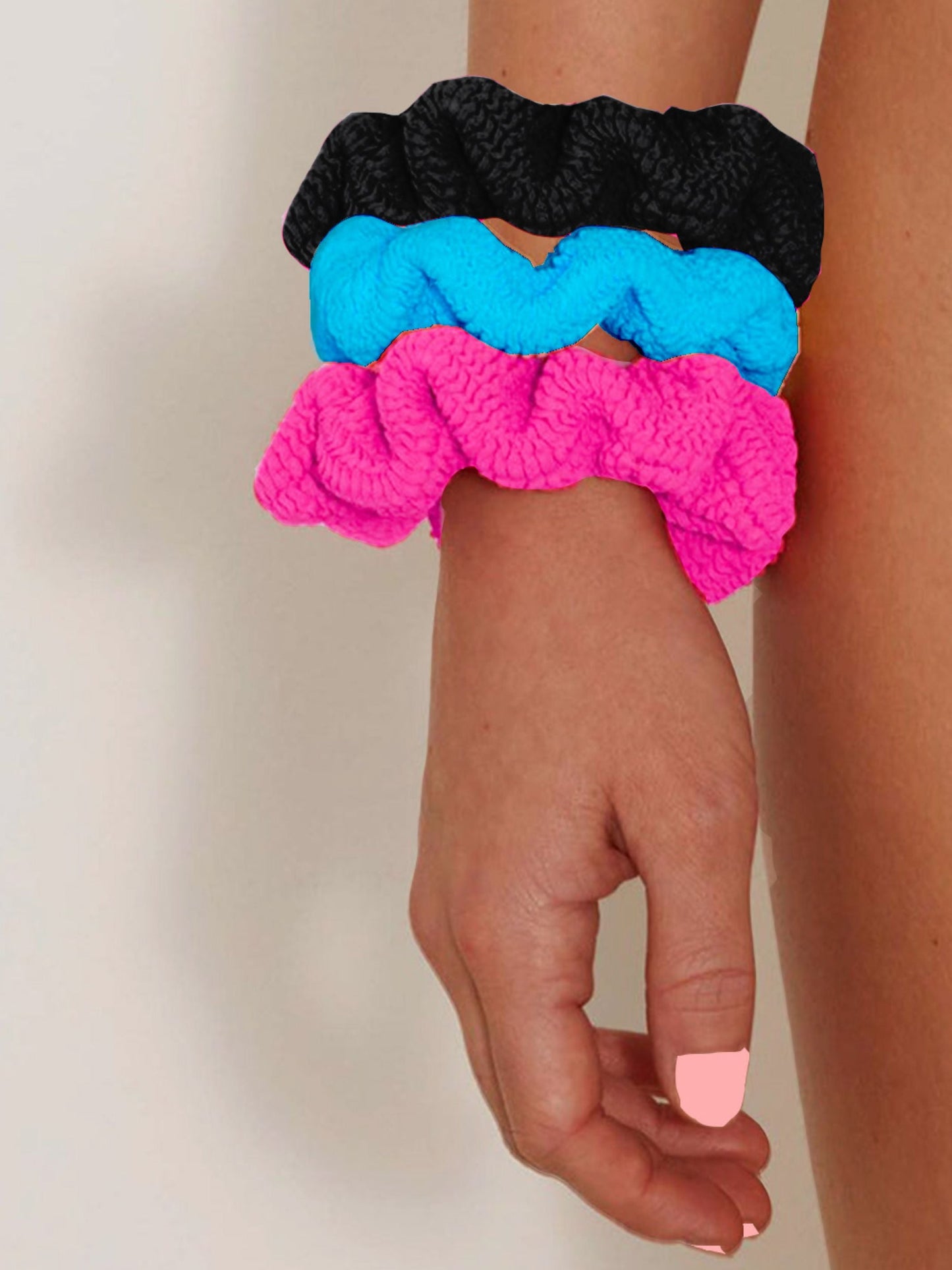 Crinkle Hair Scrunchie 3 Piece Set