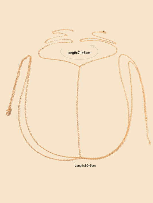 Sexy Layered Body Chain Gold Body Belly Chain Beach Party Body Jewelry