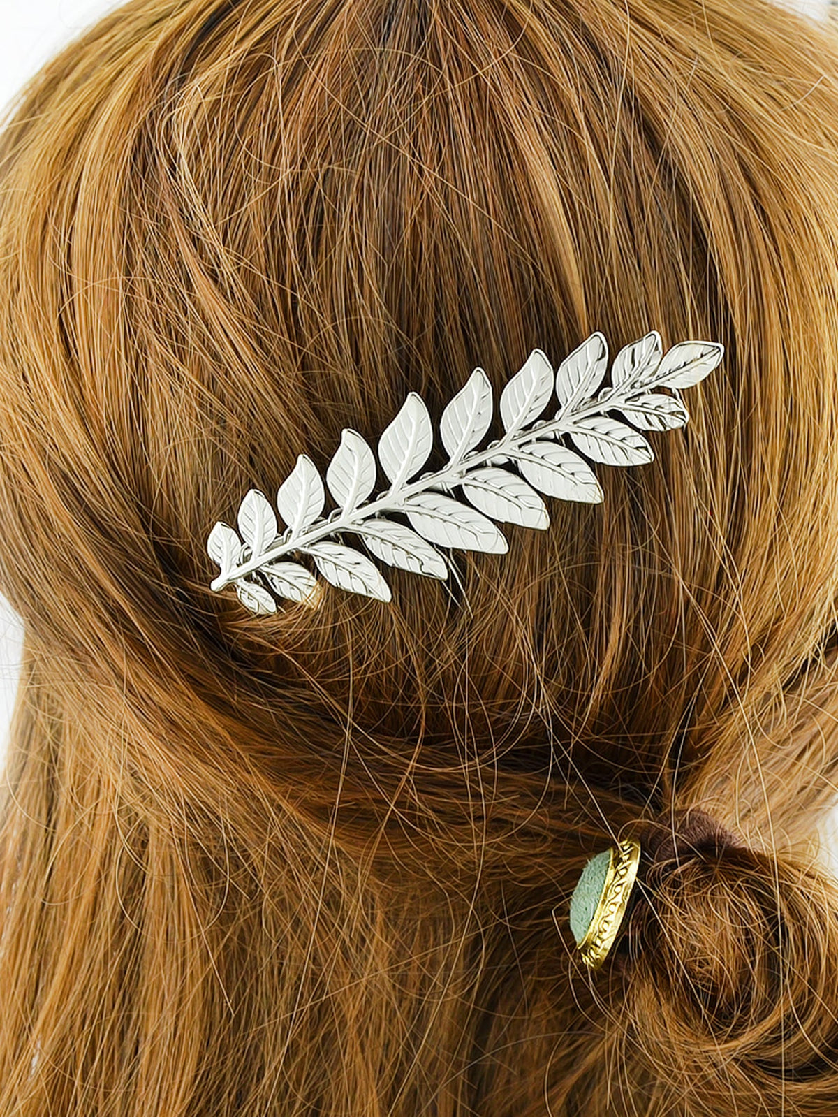 Costume Hair Accessories Gold Silver Leaf Hair Comb Hair Clips Girls