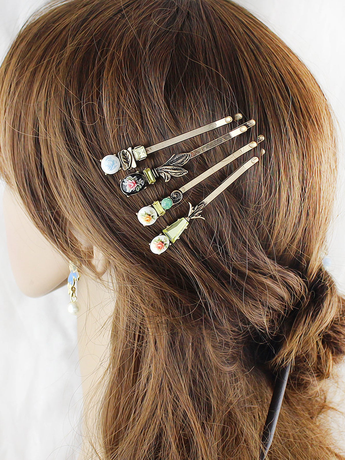 AU Post Hair Accessories 4pcs Antique Flower Hairgrips Hair Clips Hair