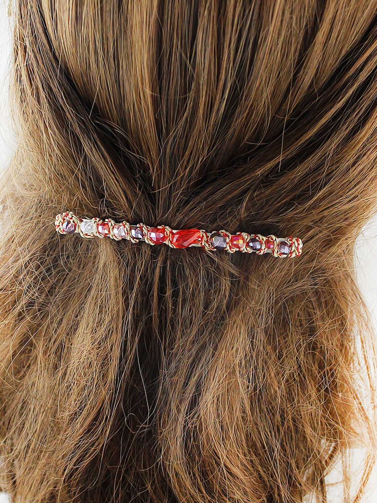 Luxury Handmade Colorful Acrylic Beads Hair Clips Barrette Girl Hair
