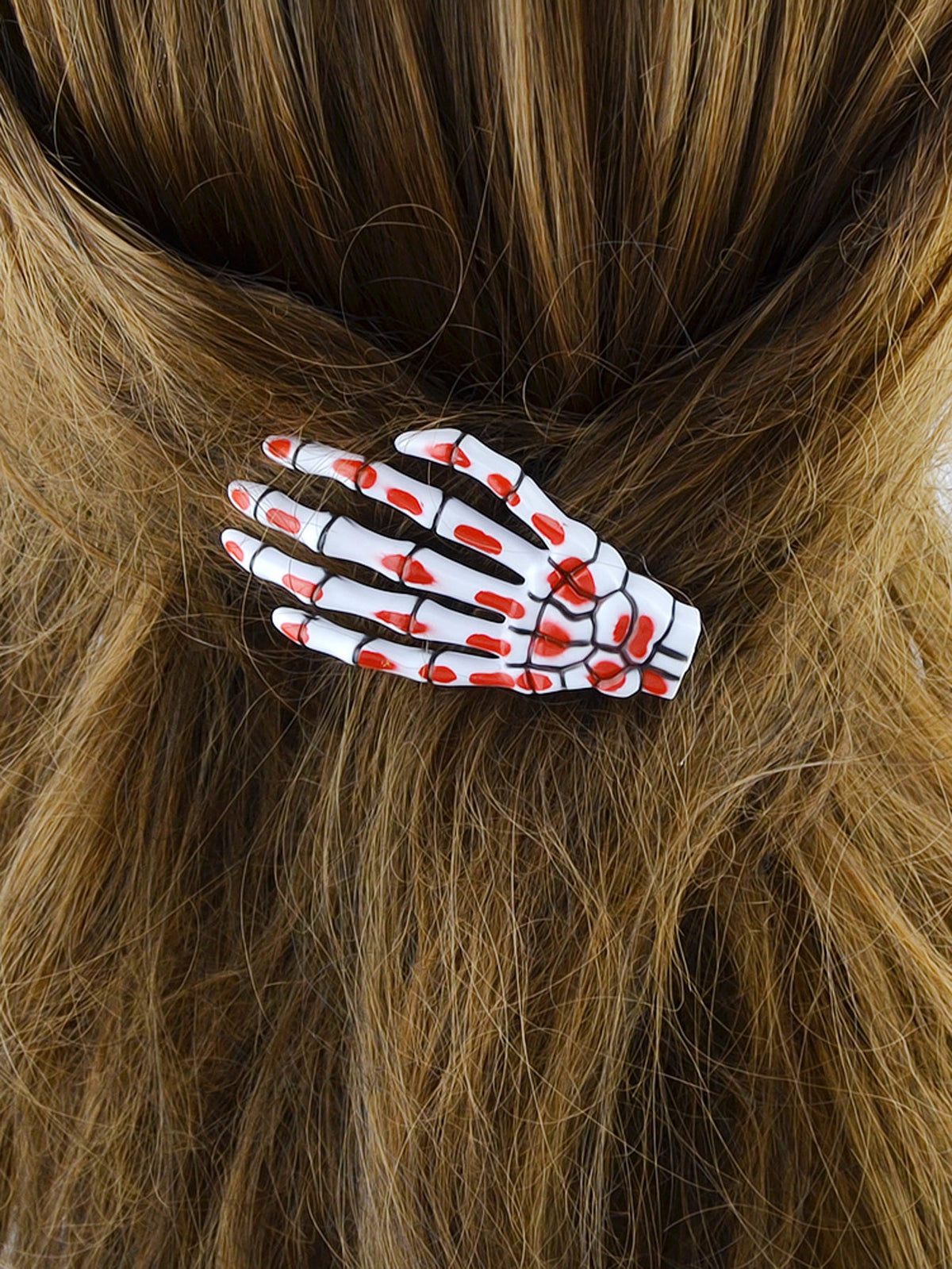 Gothic Halloween White Skeleton Hand Bone Hair Clips Hairpins Cosplay