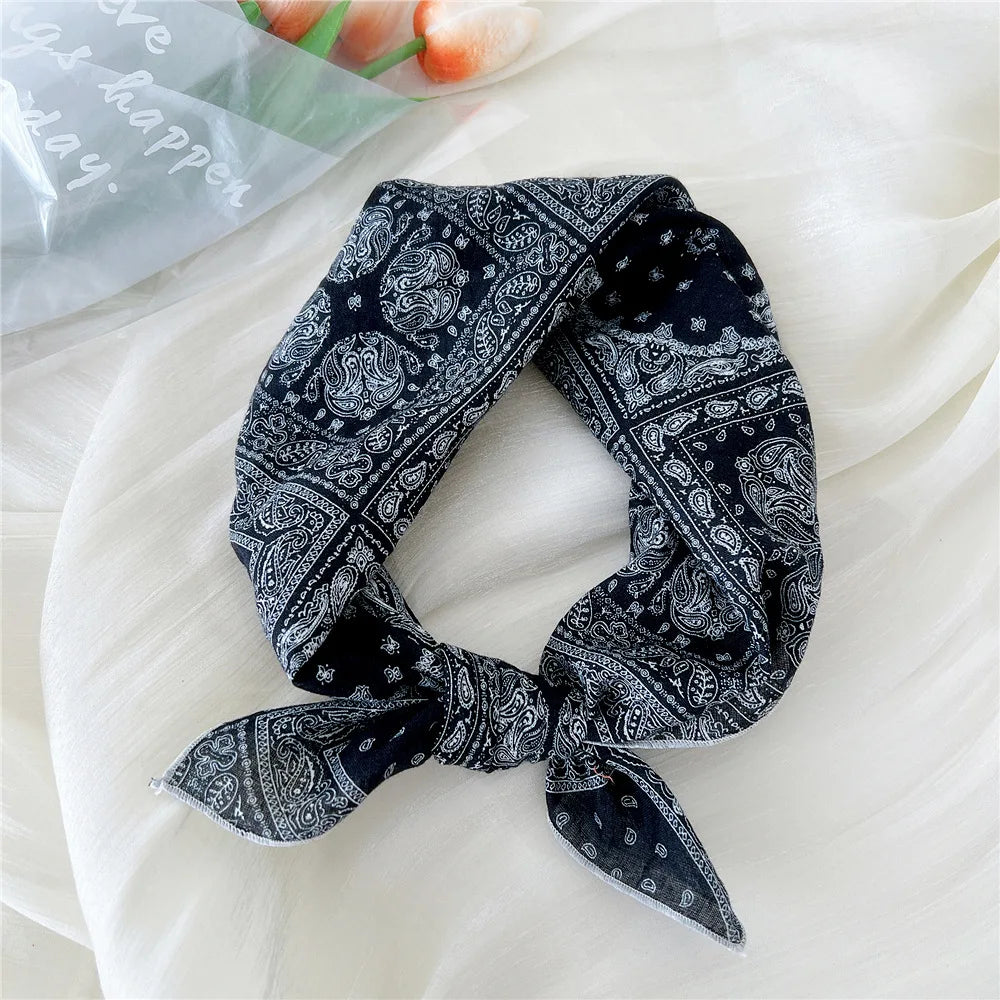 55*55cm Cotton Bandana Hairscarf Scarf Turban Shawl Headscarf Handkerchief Hair Accessories Wrap