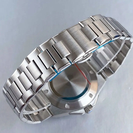 Custom Light Blue Mother of Pearl 40mm Sapphire Crystal Glass 100m Waterproof Japan NH35A Automatic Men Mechanical watch