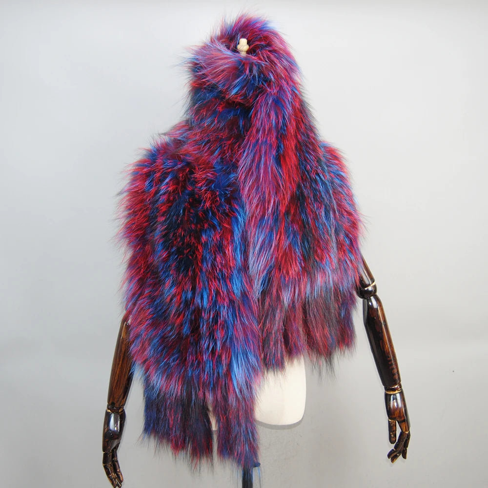 2025 New Genuine Fox Fur Shawl For Women Real Natural Fox Fur Female Capes And Wraps For Wedding Bride Winter Warm Outwear Scarf