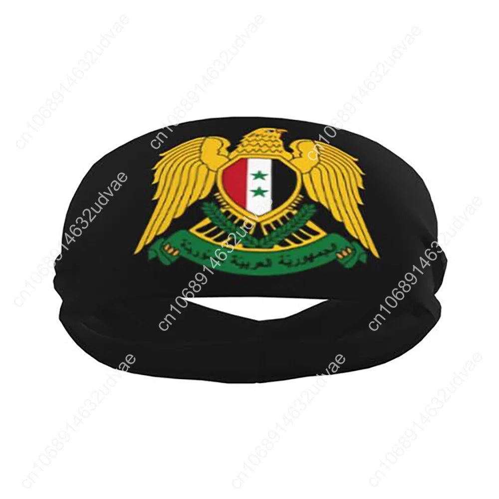 Syrian Sport Sweatbands Flag of Syria Sweat Headband Gym Fitness Hair Bandage Anti-slip Hair Sweat Bands