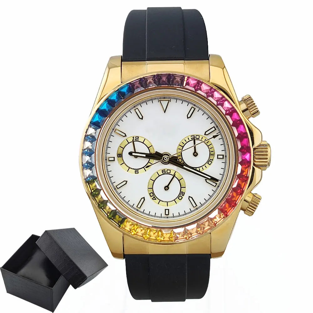 Luxury watches customized gold Chronograph Equation Racing Men Automatic Mechanical Watch Waterproof 10ATM Sapphire 4613Movement