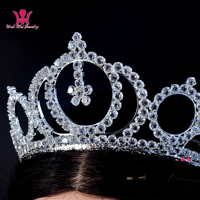 Zircon Tiara Crystal Rhinestone Crowns Bridal Wedding Hair Accessories Princess Queen Formal Party Prom Night Clup Show mo190