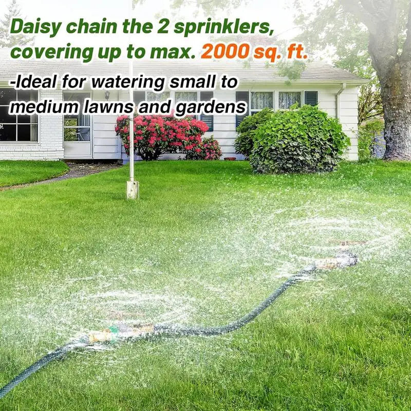 Garden Sprinkler 3-Arms Large Area Brass Waterer 360 Degree Rotating Weather-Resistant Sprinkler For Lawn Garden Farm Greenhouse