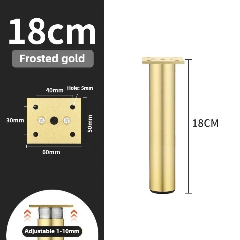 4pcs 6-30cm Aluminum Alloy Furniture Legs Metal Adjustable Legs, for Cabinet Table Legs Sofa Feet Furniture Replacement Foot