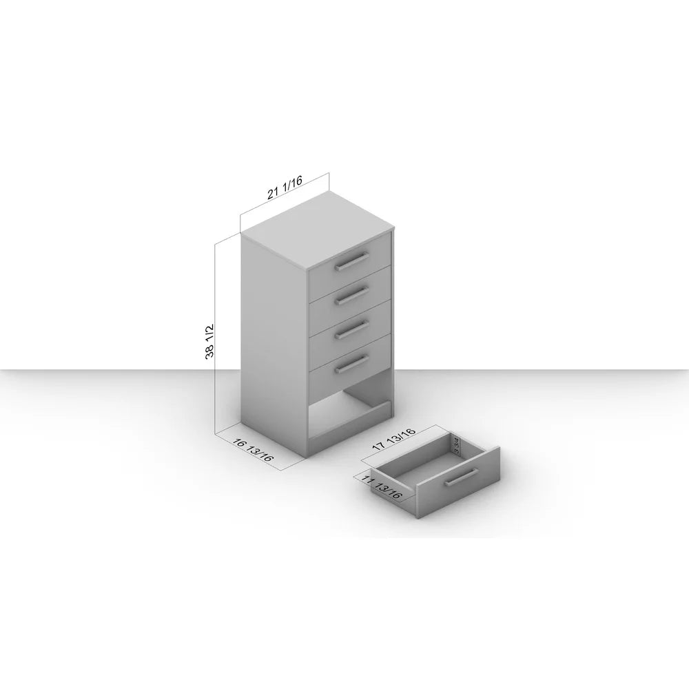 5 Drawer Dresser Storage Unit Black Engineered Wood Melamine Finish Scratch Resistant Anti-Tip System Ball Bearing Glides