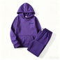 Women's Fashion Printed Autumn and Winter 2-Piece Sportswear Hooded Pullover Pants Sports Suit