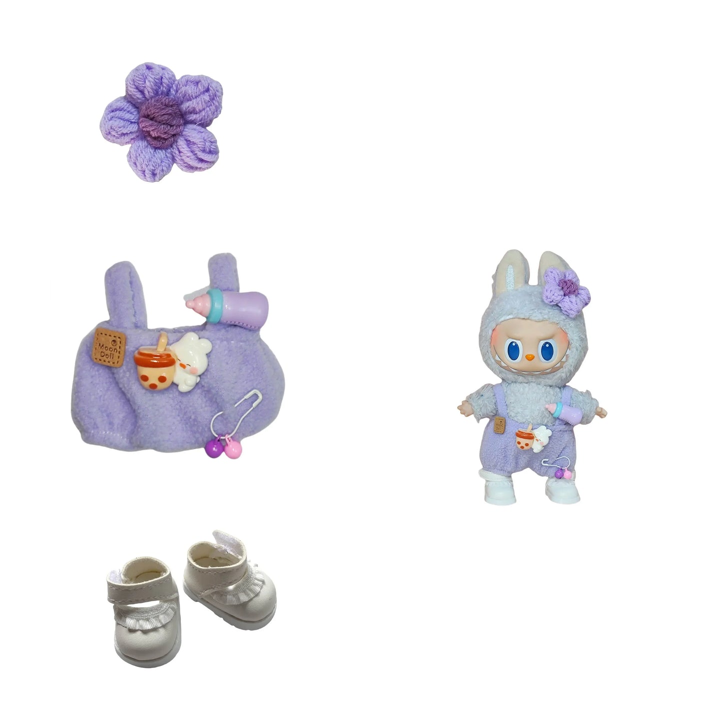 For 15-17cm Clothes for Labubu  - Mystery Box with Fashion Outfits, Baby Bottle Accessories, Cute & Stylish Sets