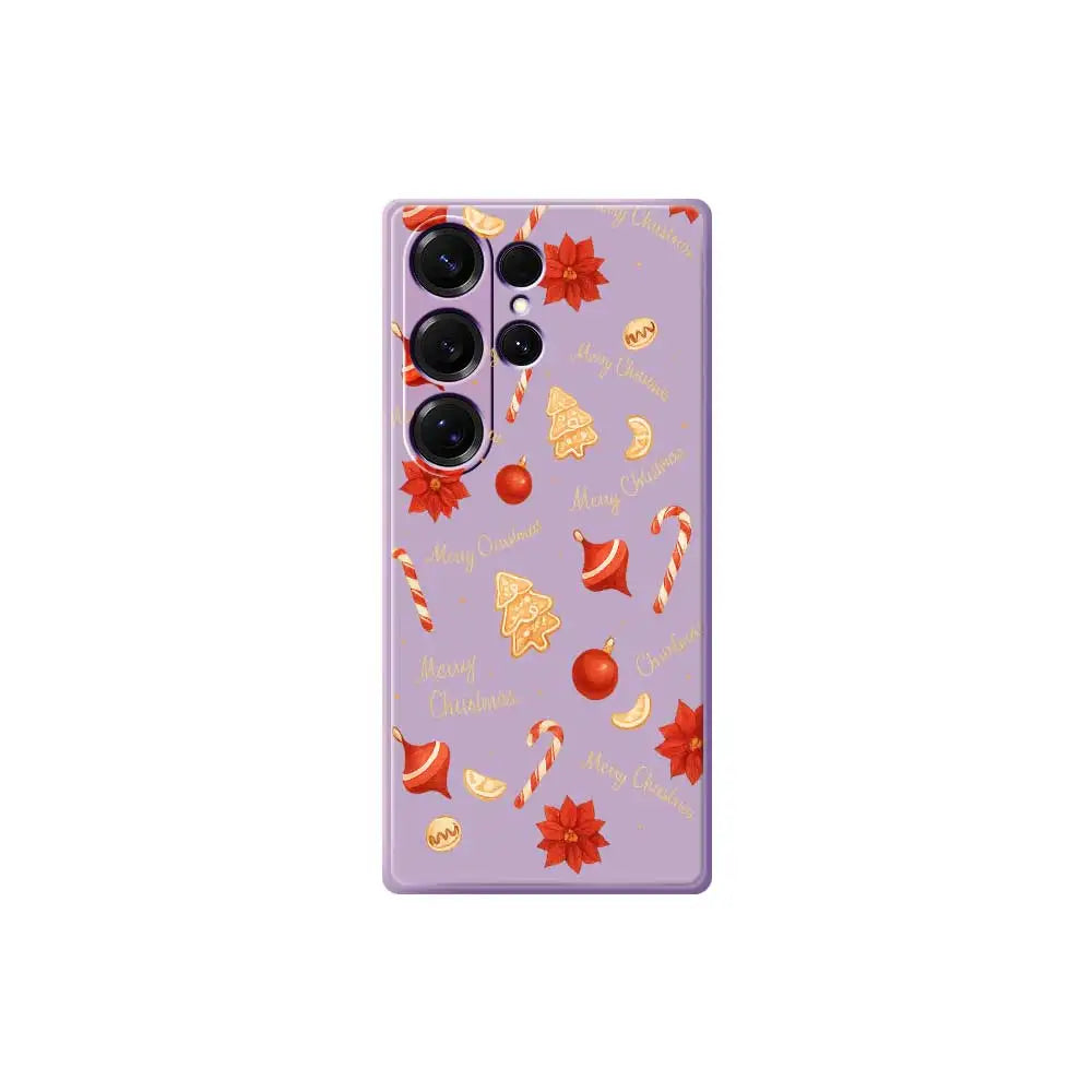 Christmas-style Phone Cases For Samsung Galaxy S25 S24 S23 S22 S21 S20 Ultra Plus S24FE S23FE S21FE Silicone Soft Cover Capa