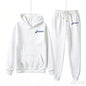 Women's Fashion Printed Autumn and Winter 2-Piece Sportswear Hooded Pullover Pants Sports Suit