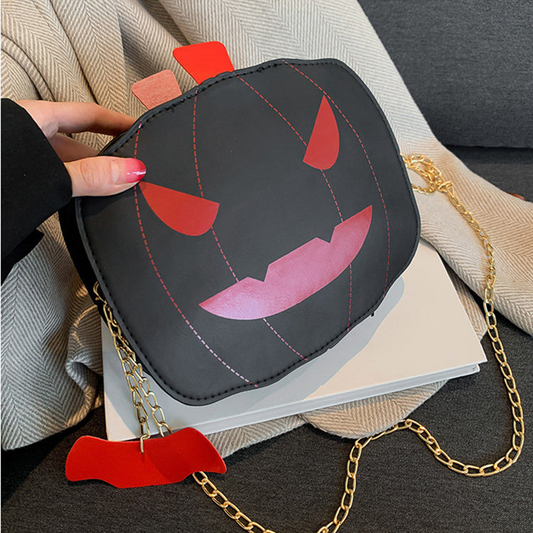 Halloween Cartoon Pumpkin Shoulder Bag For Girls Personality Funny