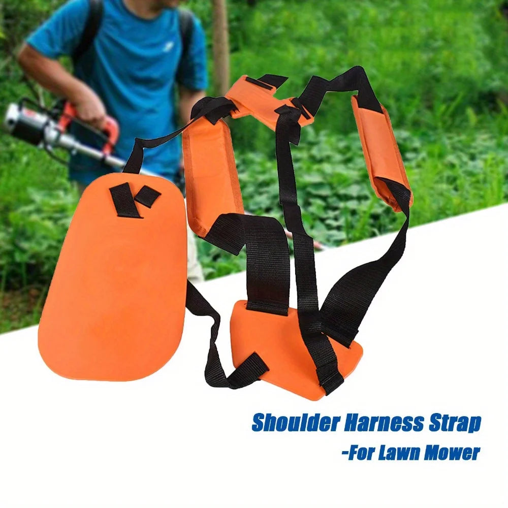 Trimmer Harness Weed Eater Strap Replacement for Adjustable Double Shoulder Mower Nylon Belt for Brush Cutter Garden Lawn