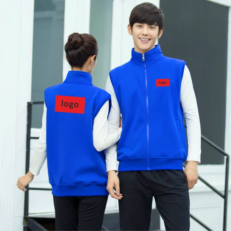Customized Logo Autumn And Winter Sleeveless Vest For Men And Women Vest Warm Jacket Warm Sleeveless Thick Vest