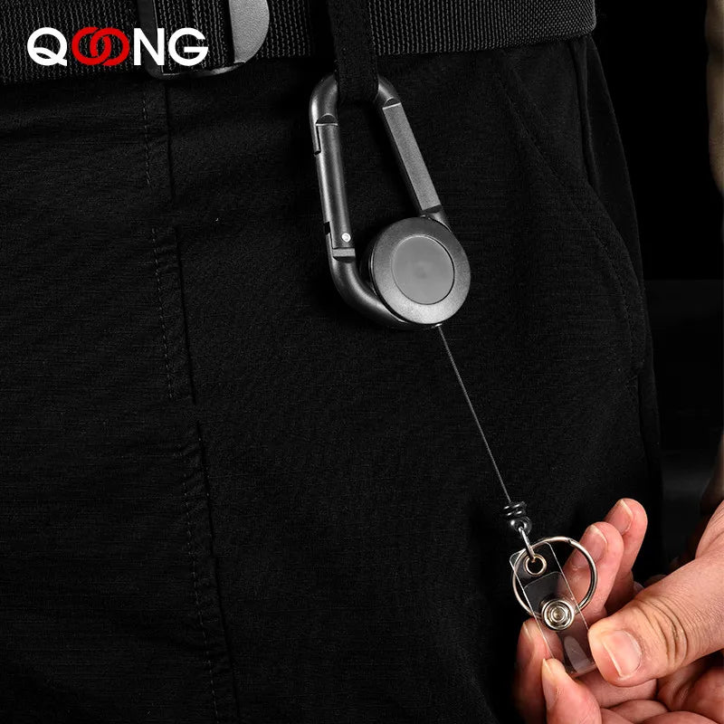 Kevlar Fiber Rope Camping Telescopic Burglar Chain Key Holder Tactical Keychain Outdoor Key Ring Return Retractable Key Chain