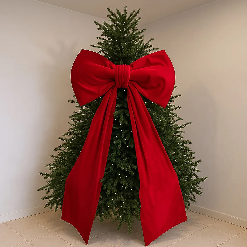 Giant Red Velvet Bow For Wedding Backdrops Engagement Wall Decoration, Hall Shop Window Display, Party Photography Props