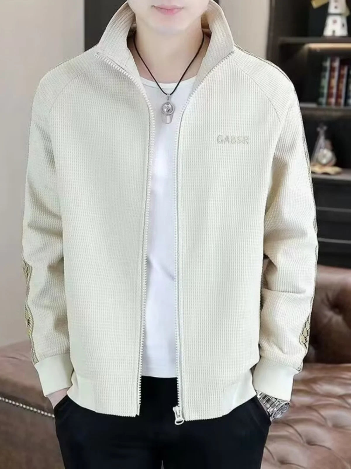 Casual Men's Stand Collar Jaet Spring Autumn New Sle 2024 Trendy Brand High-End Feeling Topwear Autumn Outerwear Coat