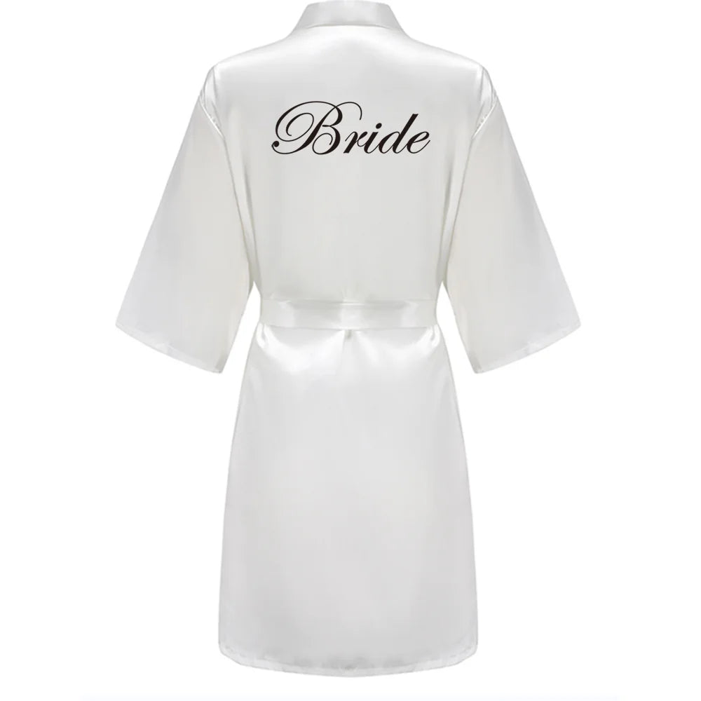 New Caramel Bathrobe Bride Satin Robe Women Getting Married Bride Hen Party Sisters Sqaud Mother Wedding Bridesmaid Robes