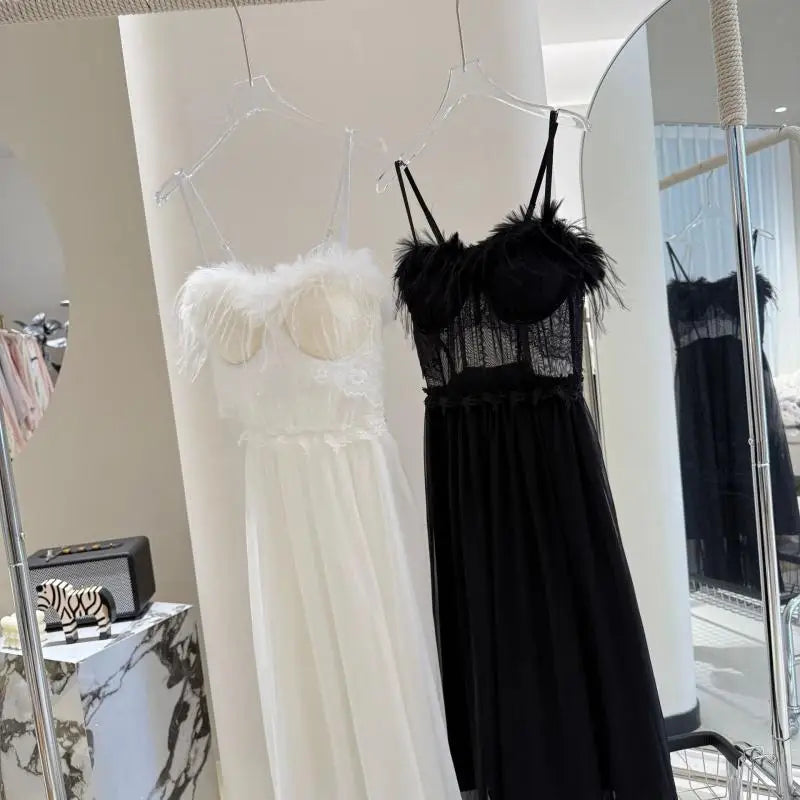 Fairy Wedding Robe Set Bride Morning Dressing Gown Sexy Mesh Perspective Robe Suit 2Pcs Spaghetti Strap Pajamas Lingerie