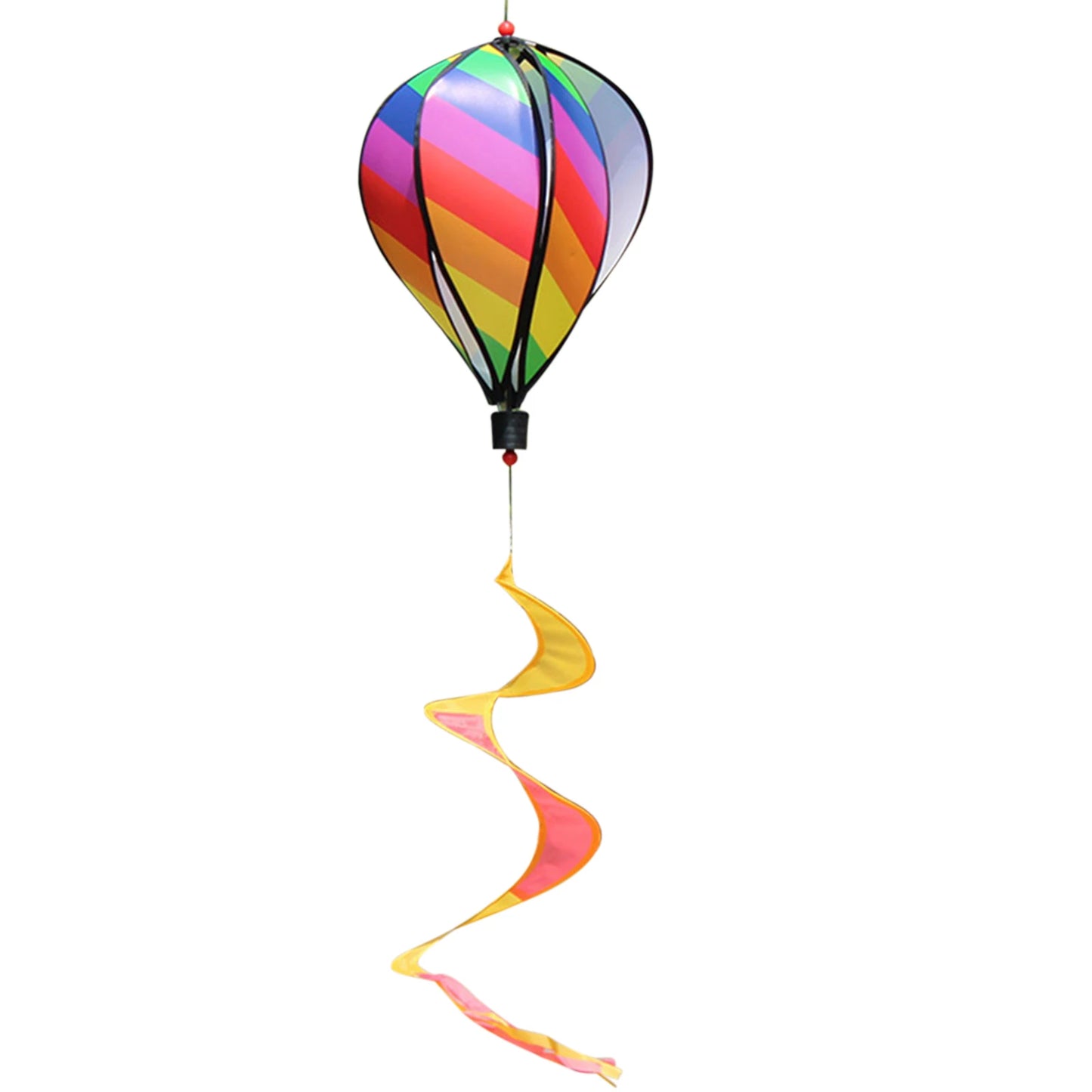 Hot Air Balloon Wind Spinner, Rainbow Hanging Wind Twister, Garden Outdoor Toys