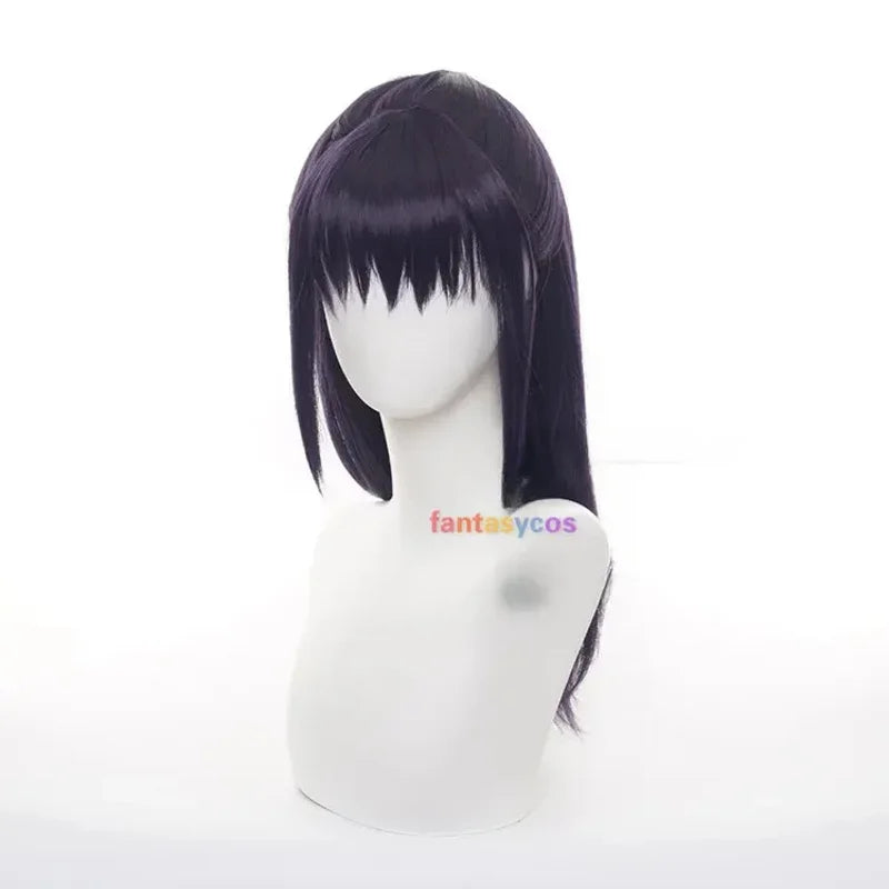 NewIori Utahime Cosplay Wig Purple Long Straight Wigs Bow Hairpin Hair Accessories for Halloween Costume2025