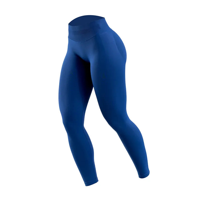 Women Three Waist Gym Yoga Pants High Waist Peach Buttocks Solid Color Tight Fitting Sports Leggings Yoga Exercise Pants