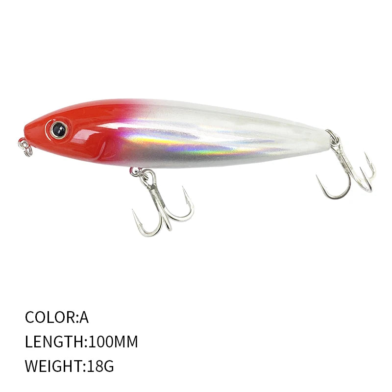 17g 100mm Floating Pencil Fishing Lure Surface Walk the Dog Artificial Bait for Saltwater Skitter Walk Topwater Fishing Supplies