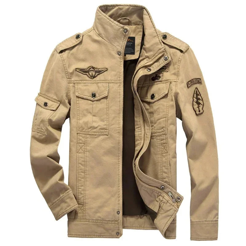 Men's Jacket Workwear Style Regular Length Loose Fit Chinese Brand Outdoor Flight Special Forces Uniform Large Size Casual Coat