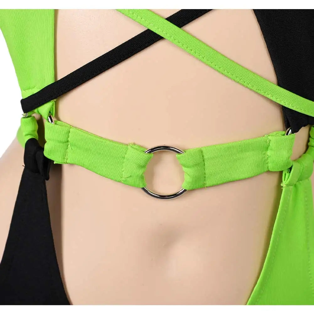 Shego Cosplay Women Lingerie Costume Cartoon Kim Underwear  Summer Swimsuits Swimwear Girls Adult Women Roleplay Fantasia Suits