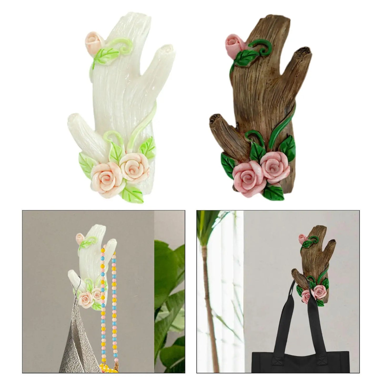 Resin Wall Hook Simulated Tree Branch Home Decor Stable Multipurpose Resin Wall Hanger for Door Living Room Dorm Bag Scarf