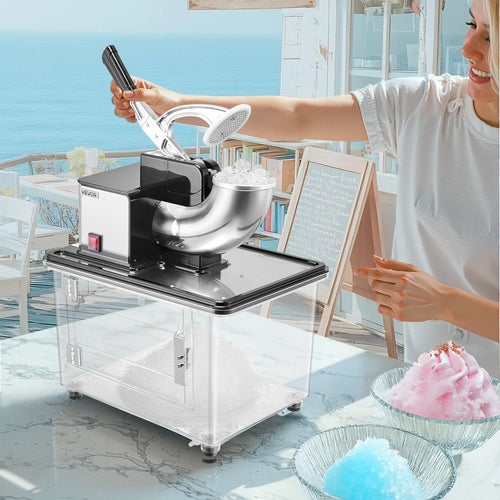 Commercial Ice Crusher 661LBS/H Electric Snow Cone Maker Shaved Ice