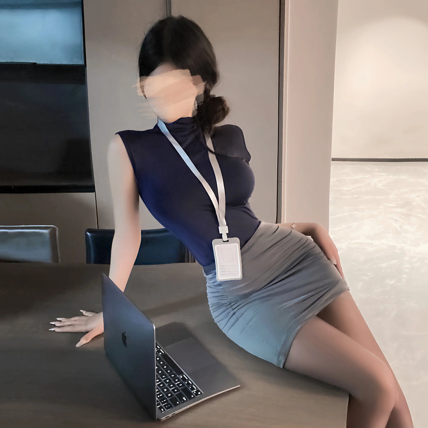 Cosplay Costumes Sexy Office Lady Erotic Lingerie Hip Wrap Skirt Women's Secretary Roleplay Uniform Temptation Mini Dress