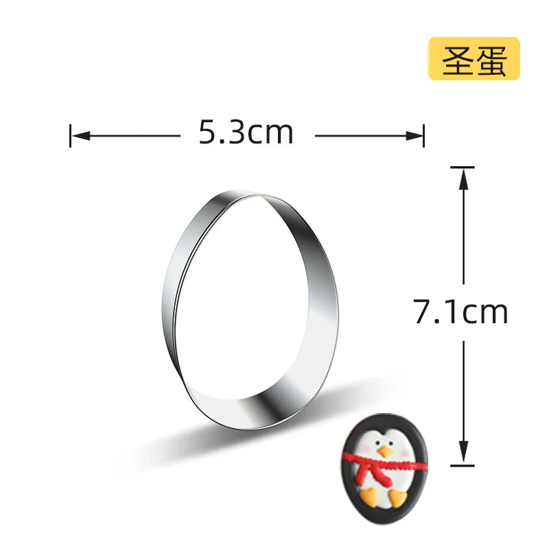 Christmas Cookie Cutter Stainless Steel Biscuit Mold Baking Tool Christmas Theme Snowflake Santa Claus Cake Biscuit Mould M542