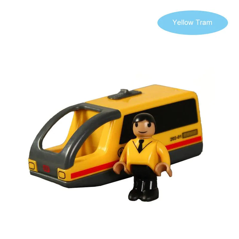 RC Electric Train Set Truck Magnetic Train Diecast Slot Car Toy Fit for Wooden Railway Train Track Birthday Christmas Gift