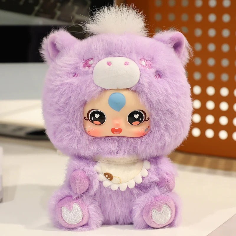 16cm Cartoon Animal Headcover Baby Plush Doll Enamel Toy Colorful Horse Plush Toy Pendant Home Decoration Gift For Children
