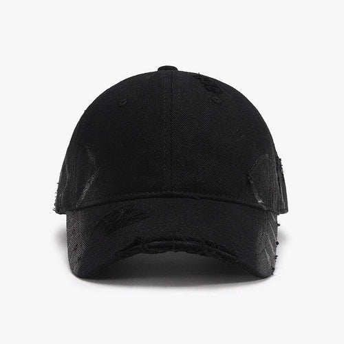 Distressed Adjustable Cotton Hat for Casual Stylish Wear