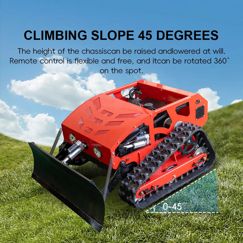 USA STOCK Gasoline Mower Remote Control  With Snow Shovel Plower Grass Cutter MS550SN for Wasteland Garden Agriculture